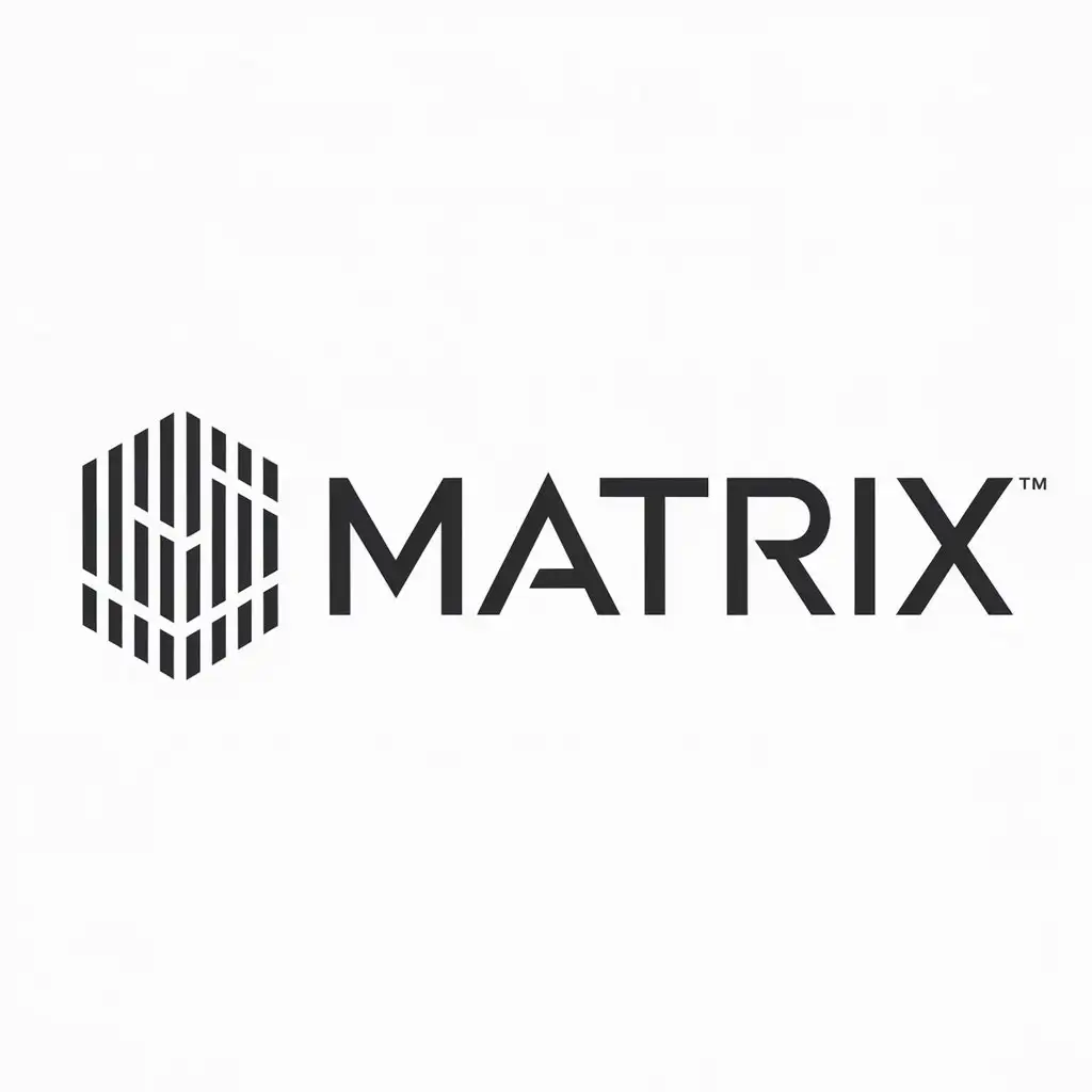 a logo design,with the text "MATRIX", main symbol:define position or location,Moderate,be used in Technology industry,clear background