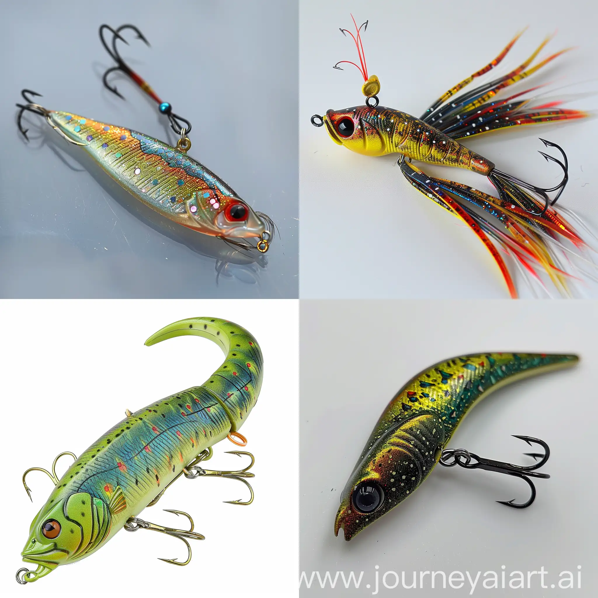 Modern artificial lure, realistic details.