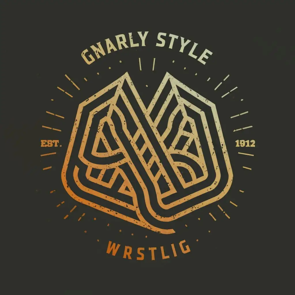 a logo design,with the text "Gnarly Style Wrestling", main symbol:wrestling,complex,be used in 0 industry,clear background