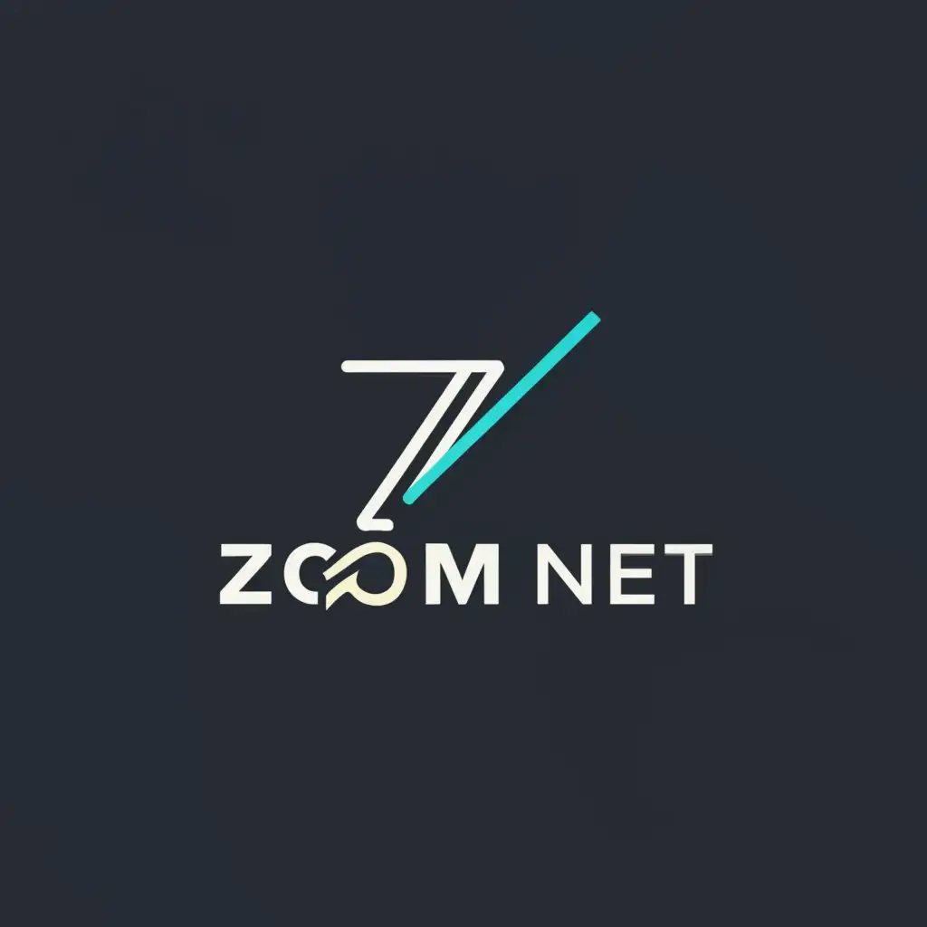 a logo design,with the text "Zoom Net", main symbol:fast connection,Minimalistic,be used in Technology industry,clear background