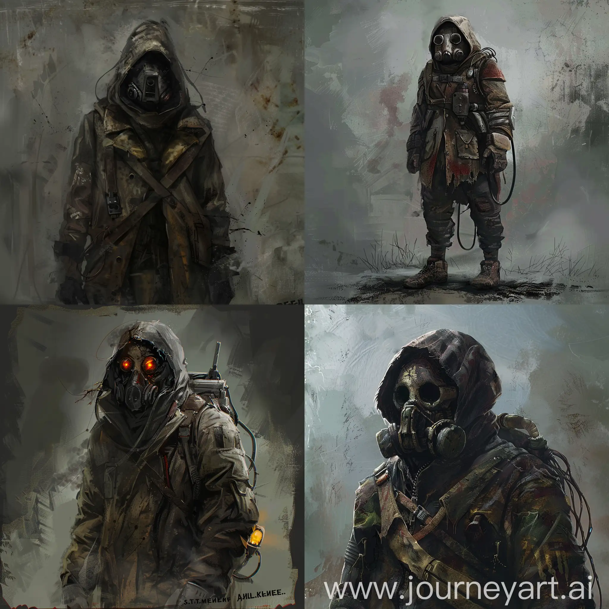 Concept art newcomer stalker from game S.T.A.L.K.E.R. Shadow of Chernobyl