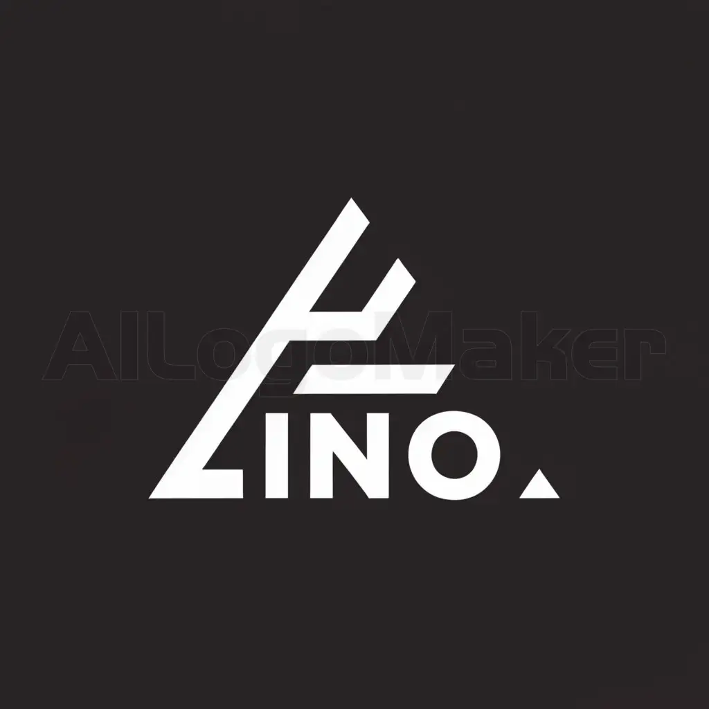 a logo design,with the text "Lino", main symbol:white triangle,Minimalistic,be used in Game industry,clear background