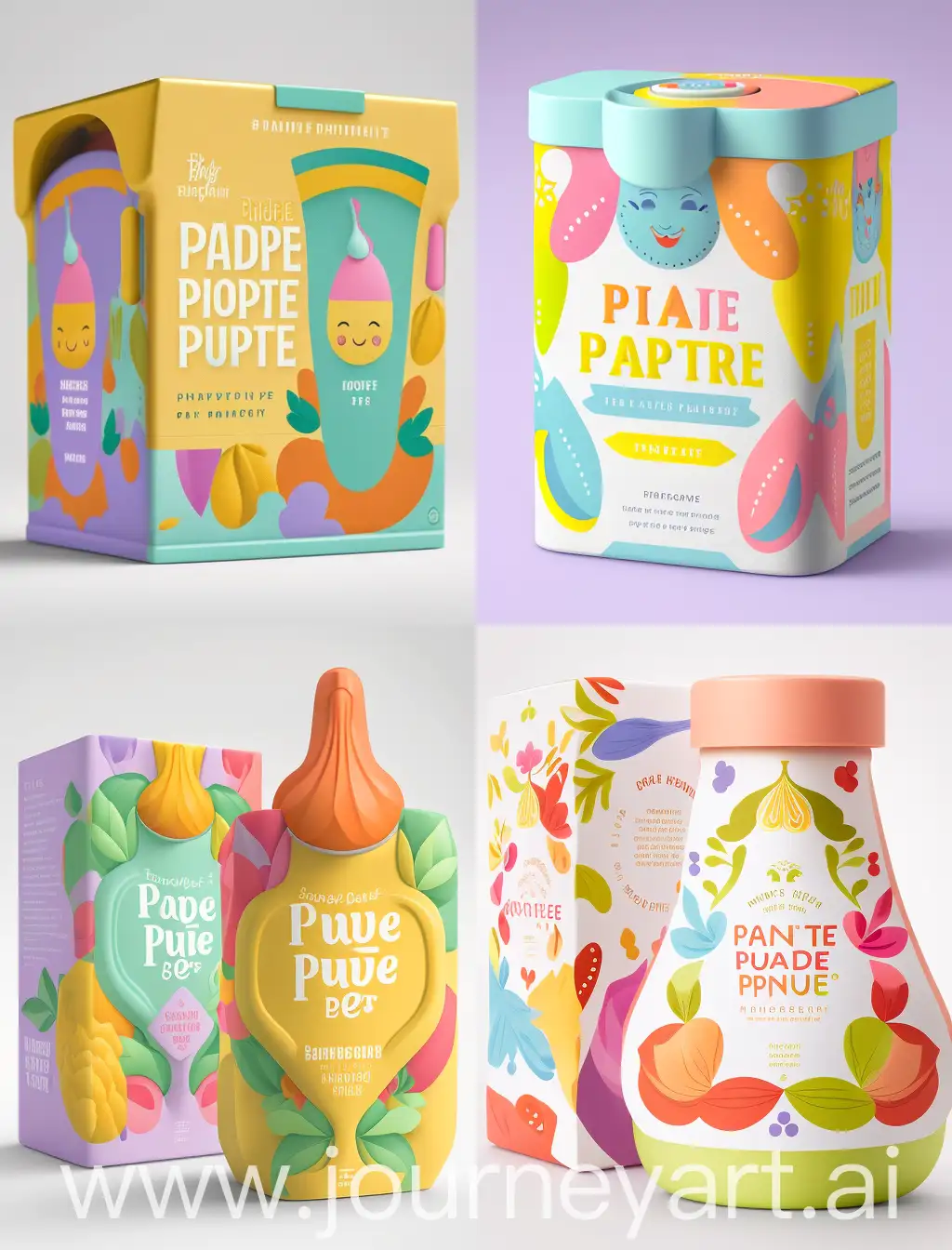 Colorful-and-Playful-Baby-Puree-Packaging-Design