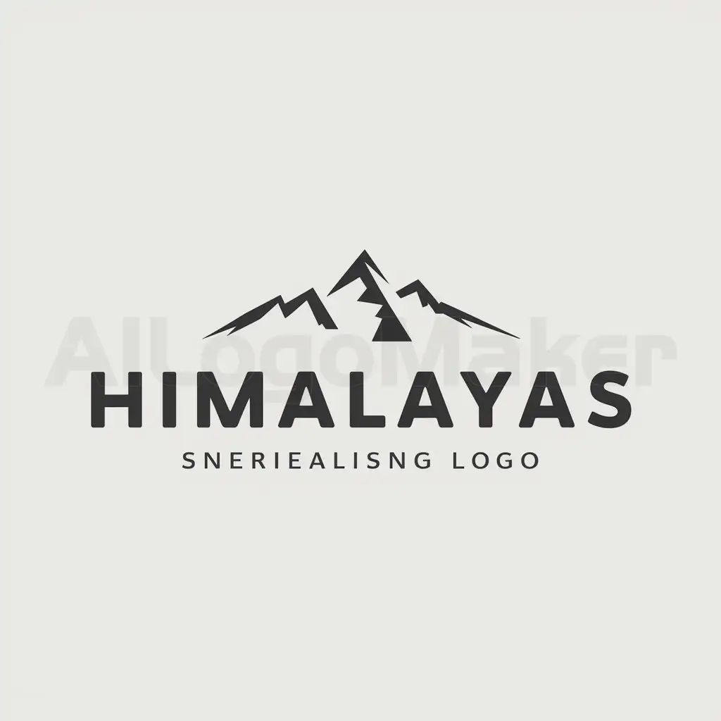 a logo design,with the text "Himalayas", main symbol:Xuefeng,Minimalistic,be used in apparel industry,clear background