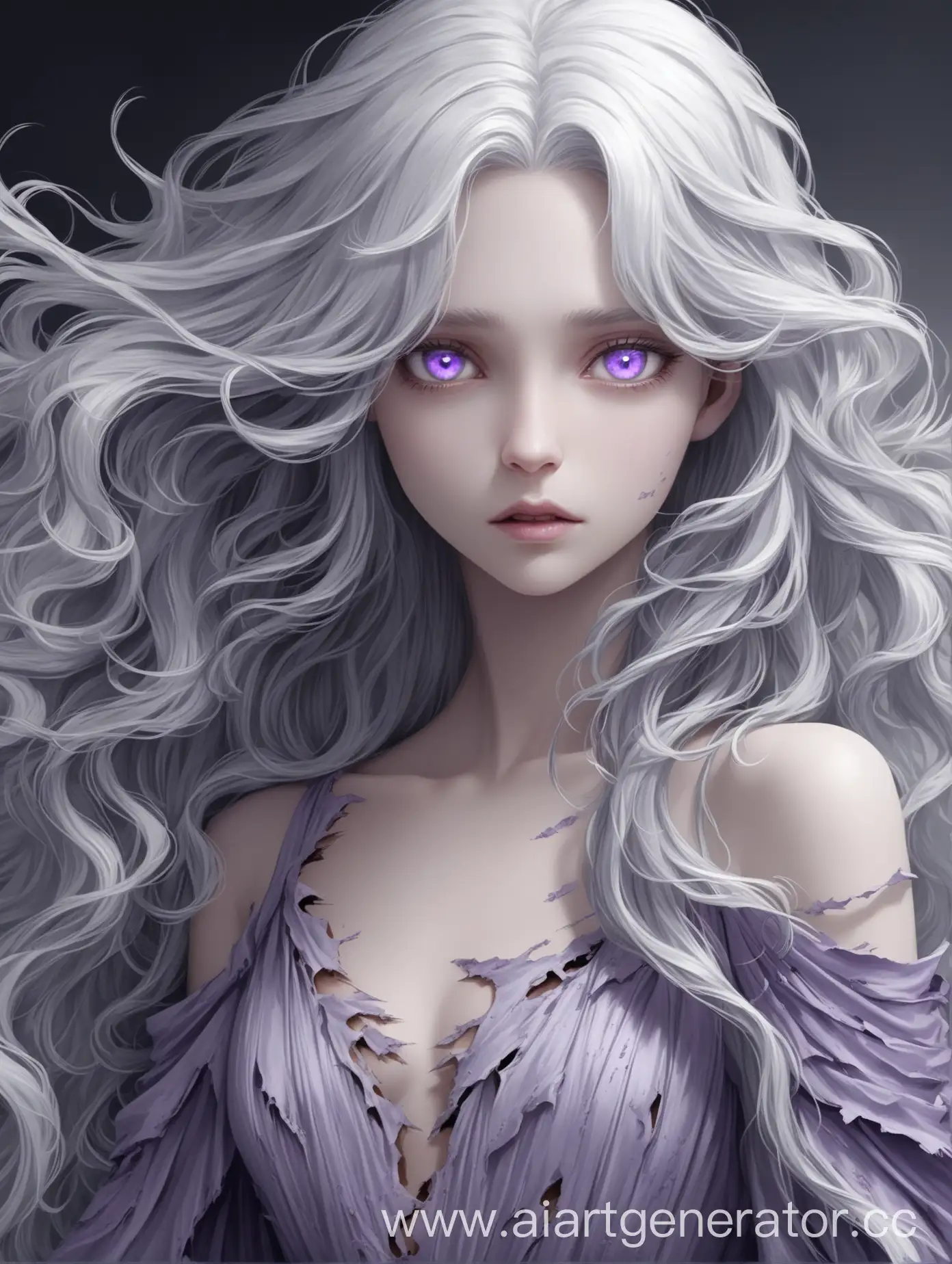 Mysterious-Girl-with-Purple-Eyes-and-Silver-Hair-in-Torn-Lavender-Dress