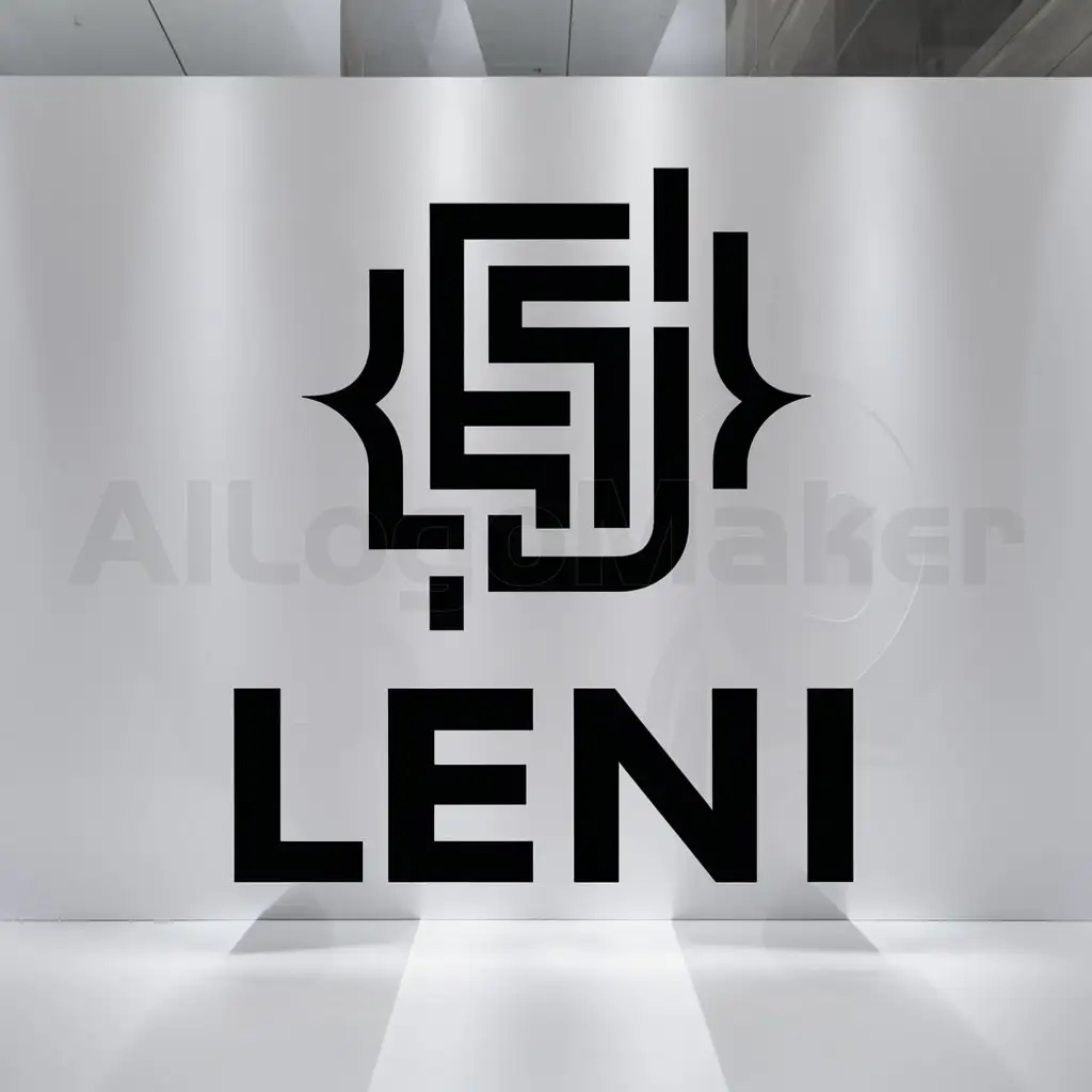 LOGO-Design-for-Leni-Bold-Text-Leni-with-Spanish-Word-La-Palabra-Leni-Symbolism