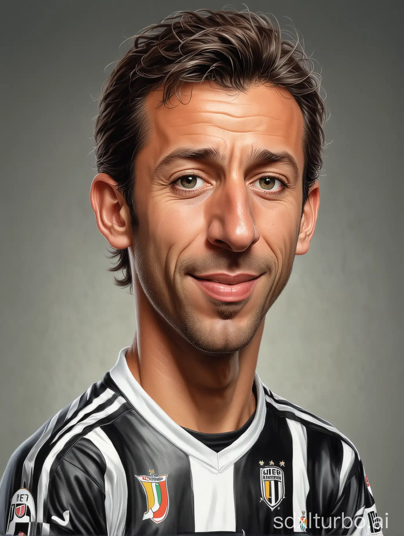 Caricature-Portrait-of-Alex-Del-Piero-in-Juventus-Jersey-19981999-Season