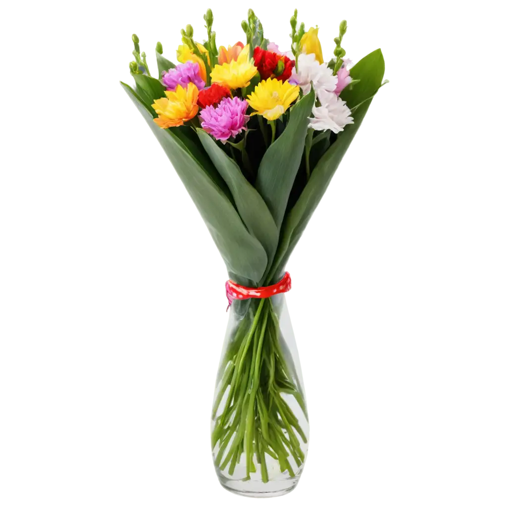 Exquisite-PNG-Image-Vibrant-Bouquet-of-Random-Flowers-in-a-Glass