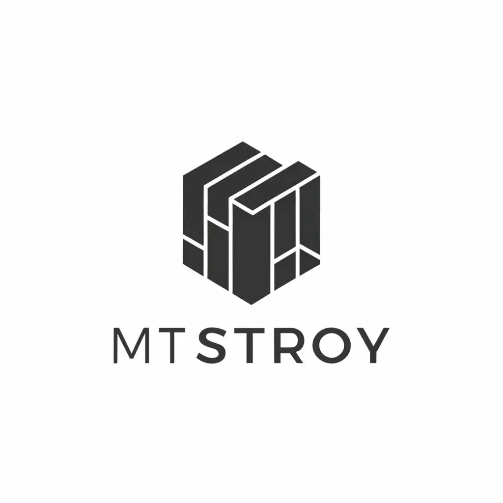 a logo design,with the text 'MT STROY', main symbol:Square,complex,be used in Construction industry,clear background