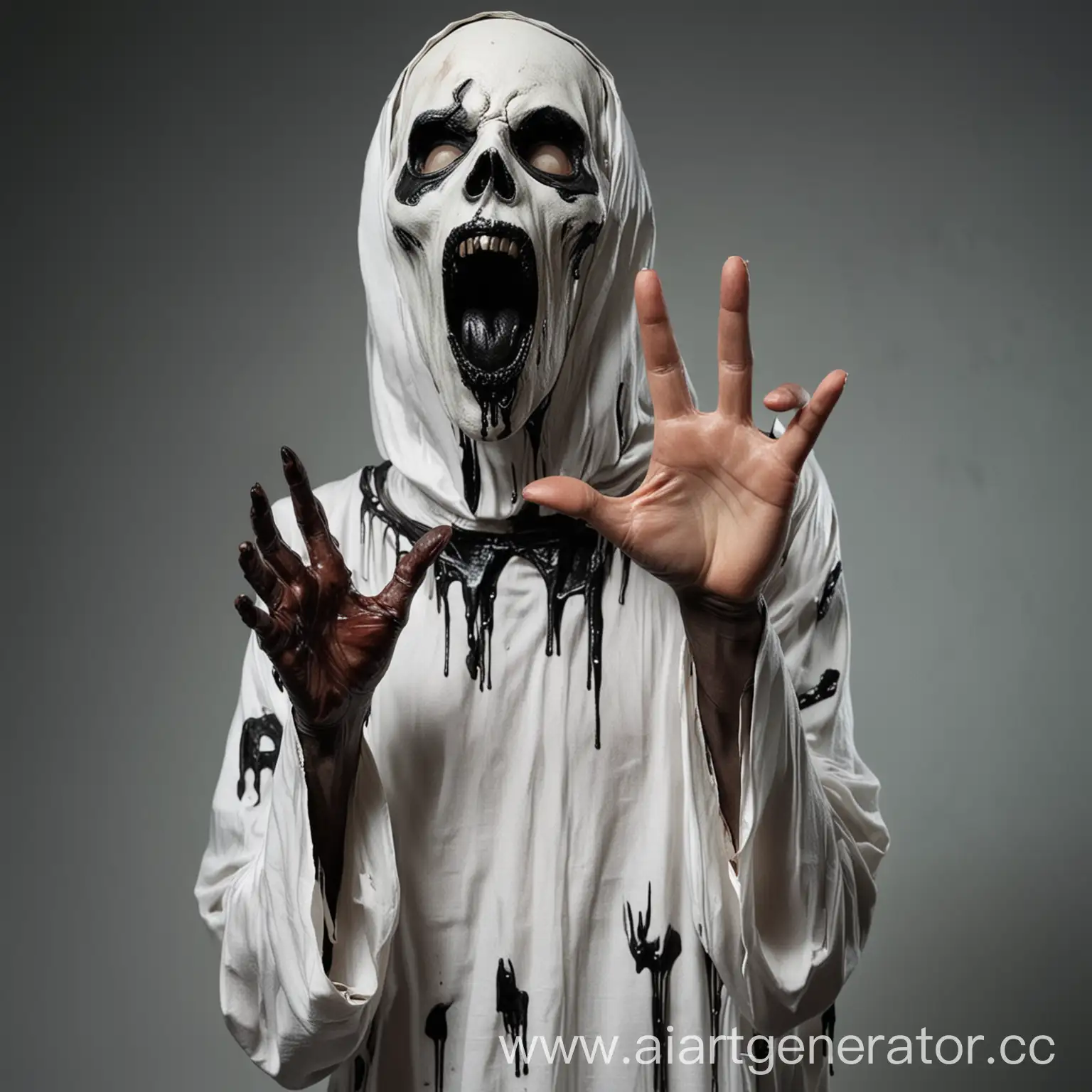 Scream-Costume-Stretching-Hand