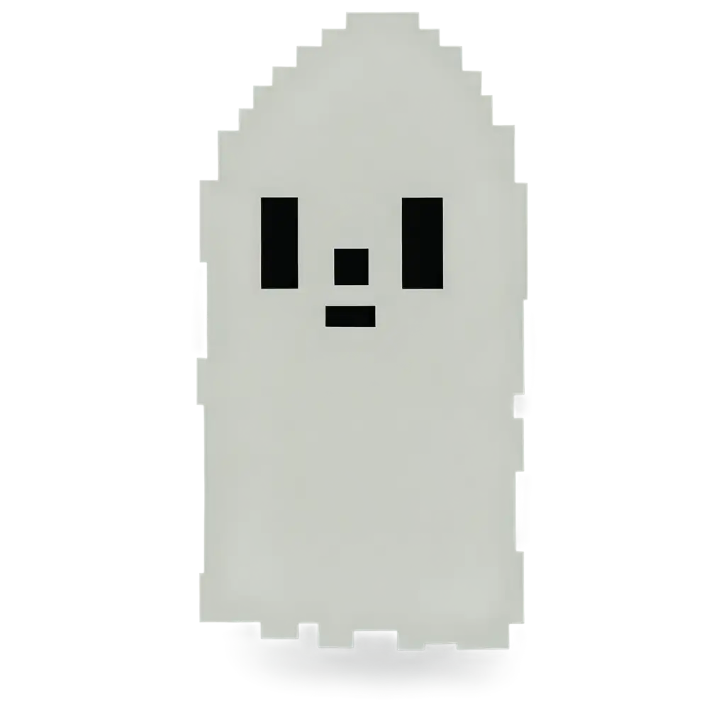 a pixel sprite of an ghost. cute.