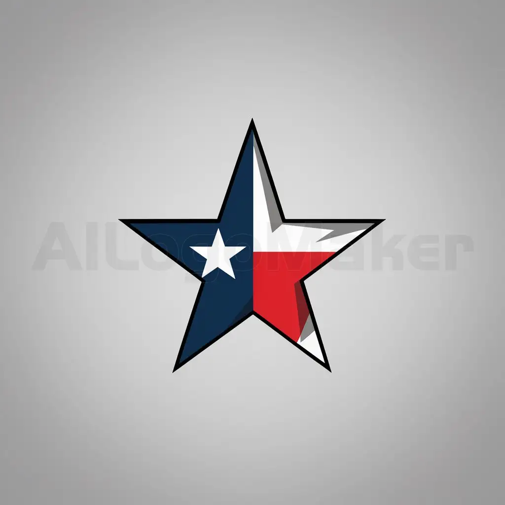 LOGO-Design-For-Texas-Star-Minimalistic-Representation-of-the-Texas-Flag-Inside-a-Star
