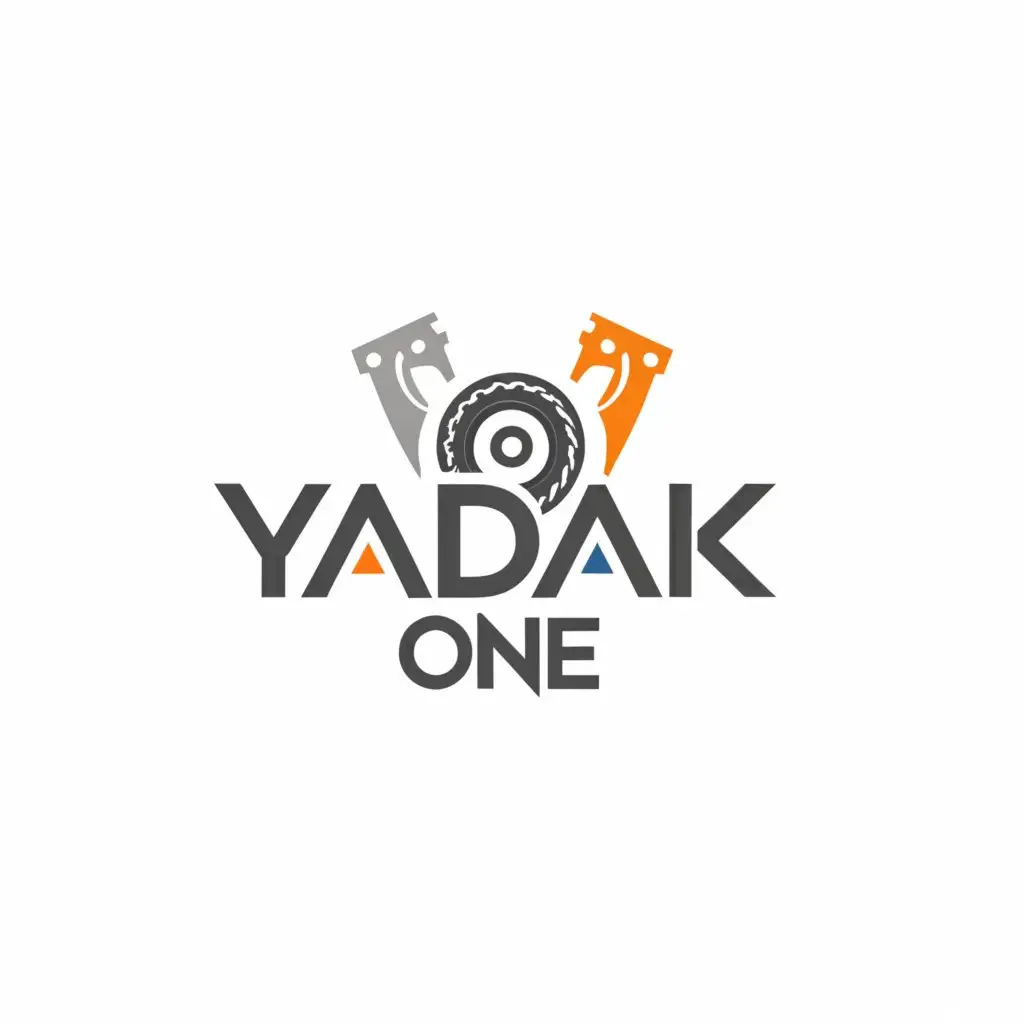 a logo design,with the text "YADAK ONE", main symbol:spare part,Minimalistic,be used in Automotive industry,clear background
