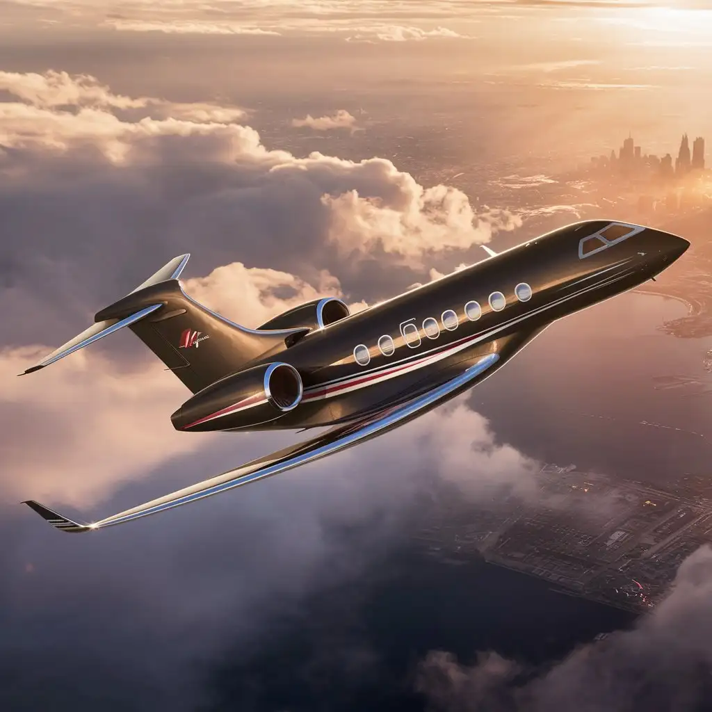 Luxurious-Private-Jet-Soaring-into-the-Sky