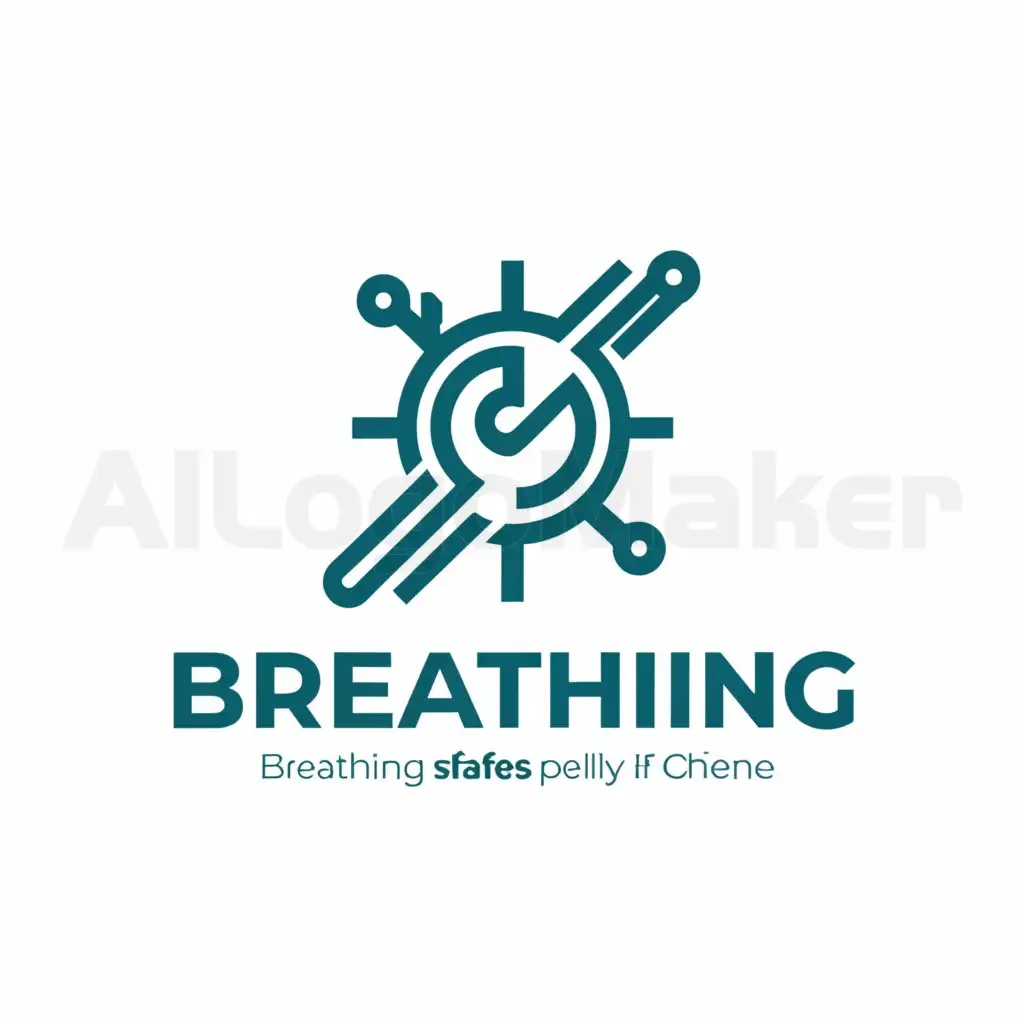 a logo design,with the text "Every moment, every line, make the current 'breathe' more safely", main symbol:Circuit breaker safety, breathe, the theme color is green, pay attention to highlighting the slogan in Chinese,Moderate,be used in Manufacturing industry industry,clear background