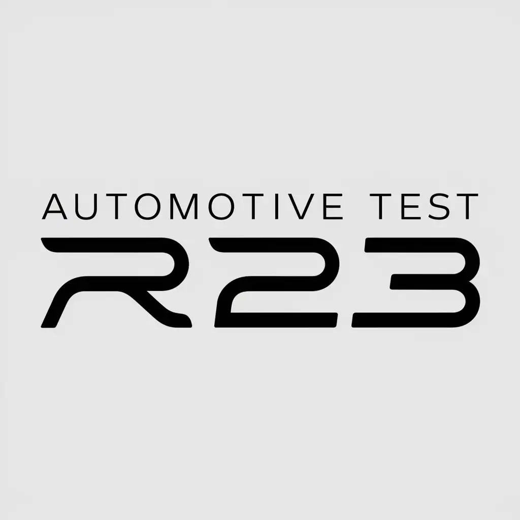 a logo design,with the text "automotive test R23", main symbol:R23,Moderate,clear background