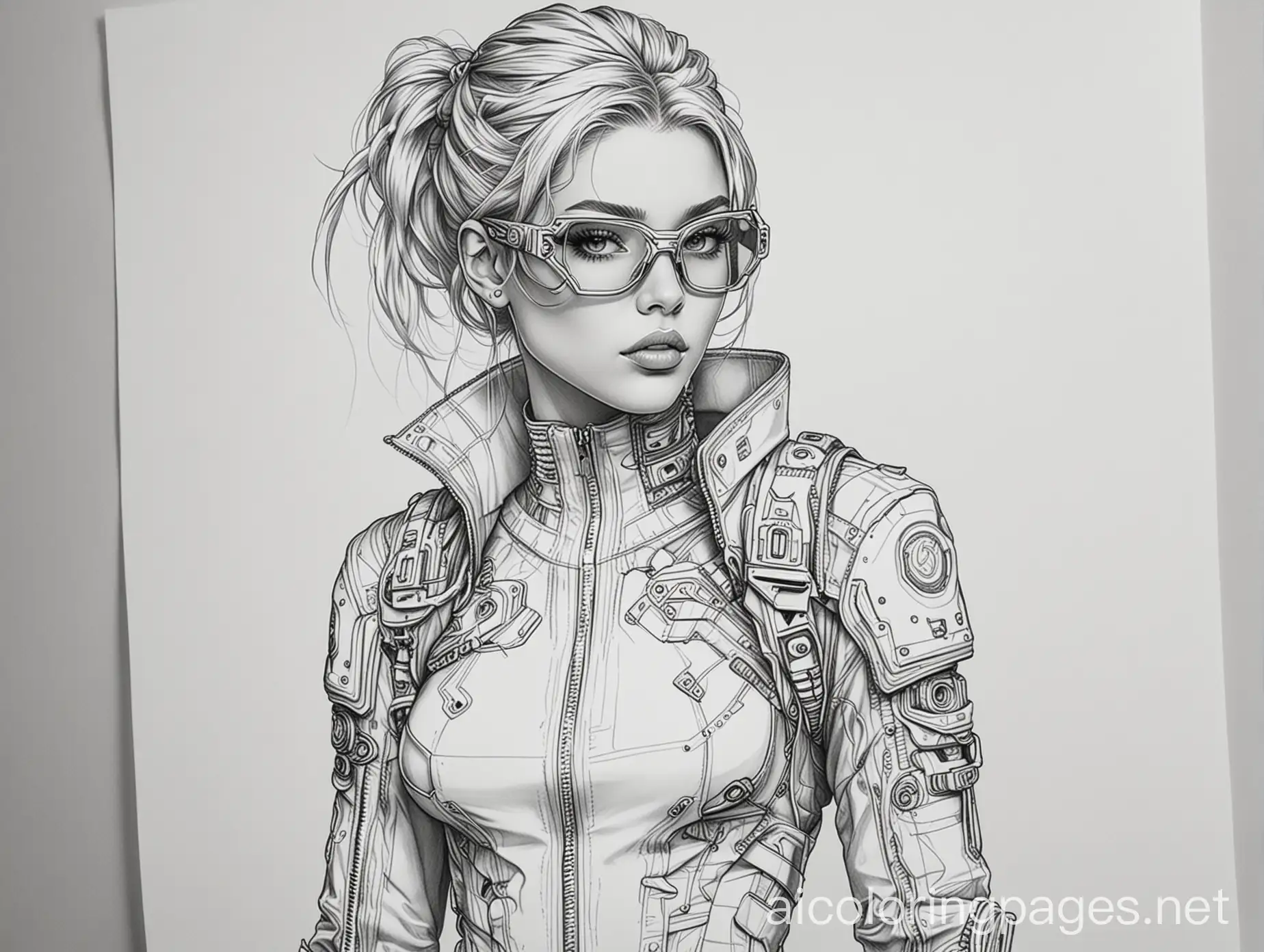 Couture-Cyberpunk-Fashion-Style-Sketches-Coloring-Page