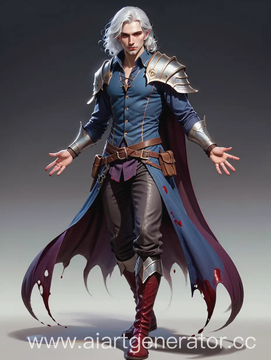 SilverHaired-Aasimar-Sorcerer-with-Visible-Scars-and-Bloodstained-Hands