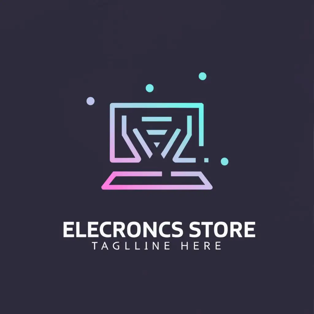 a logo design,with the text "electronics store", main symbol:laptop,Moderate,clear background