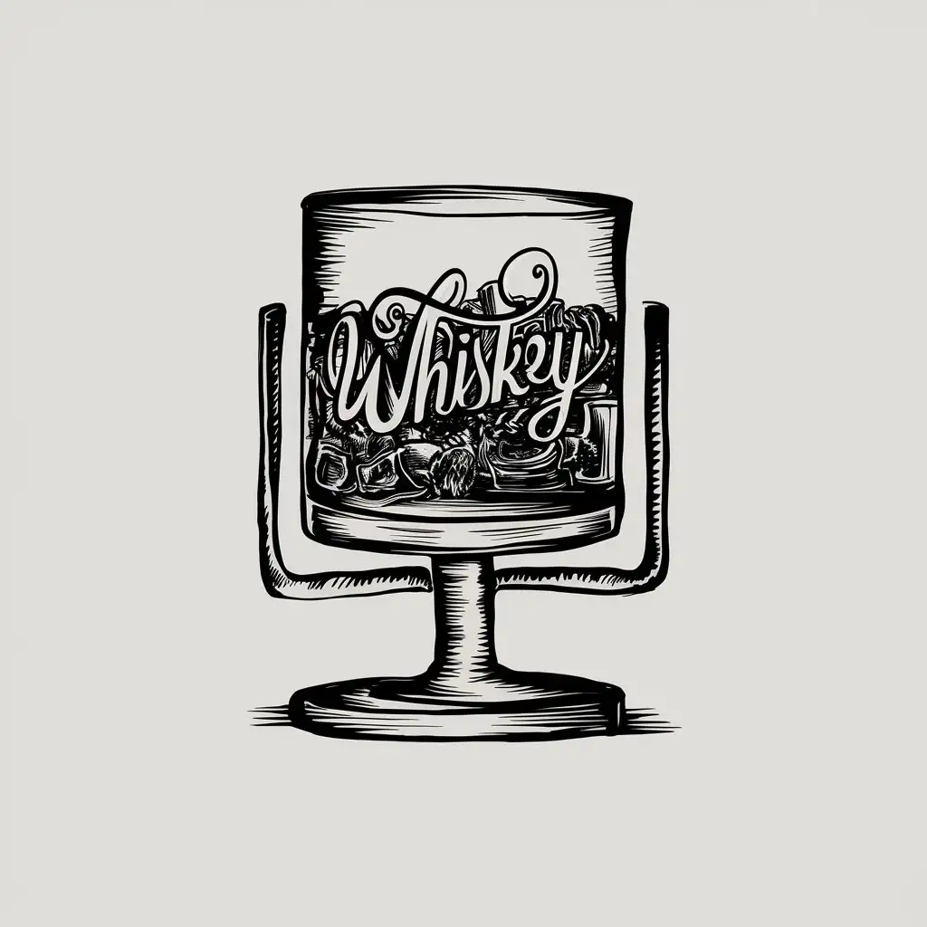 Handdrawn-Logo-Design-Tumbler-on-a-Stem-with-Ink