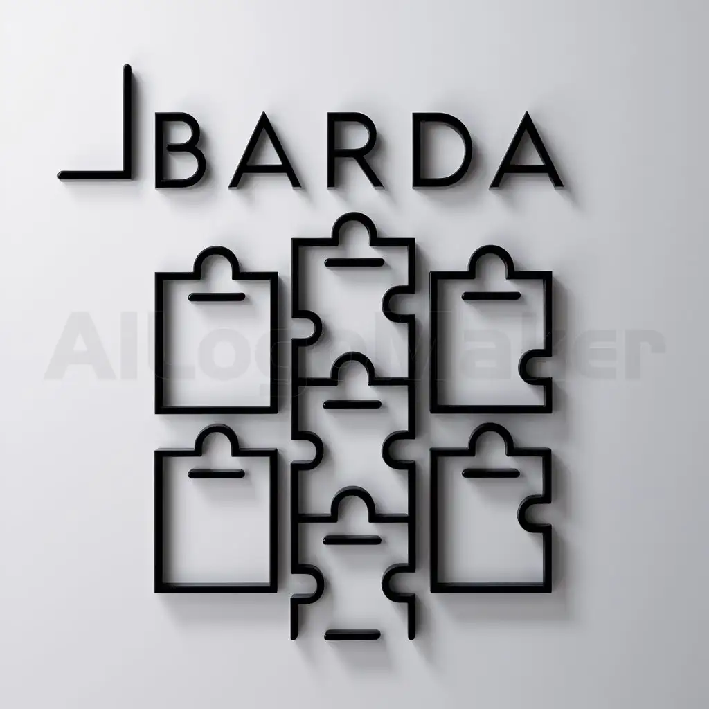 LOGO-Design-For-Barda-Minimalistic-Clipboards-and-Puzzle-Theme-for-Internet-Industry