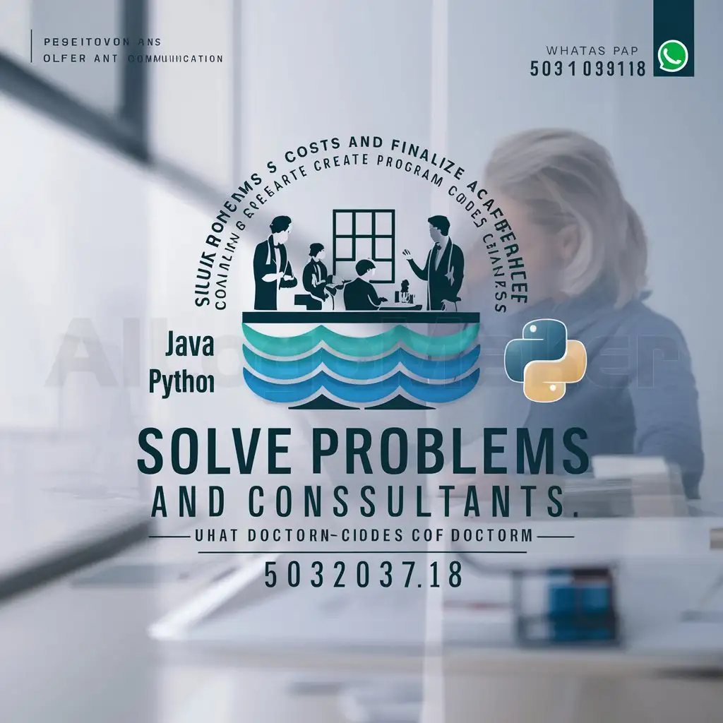 LOGO-Design-For-Solve-Problems-and-Costs-Office-of-Doctors-Consultants-Emblem-with-Java-Python-Symbols