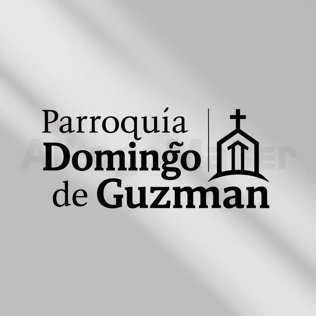 a logo design,with the text "parroquia santo domingo de guzman", main symbol:iglesia catolica,Moderate,be used in Religious industry,clear background