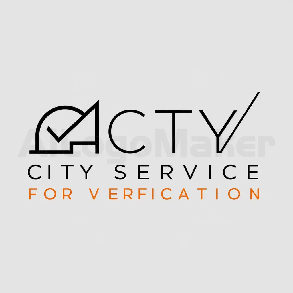 a logo design,with the text "City service for verification", main symbol:dom,Minimalistic,be used in Construction industry,clear background