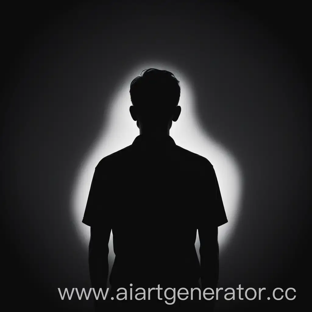 Silhouette-of-a-Person-on-Monochrome-Background