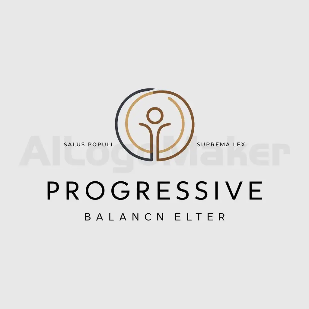 a logo design,with the text "Progressive", main symbol:Salus Populi Suprema lex,Moderate,be used in Others industry,clear background