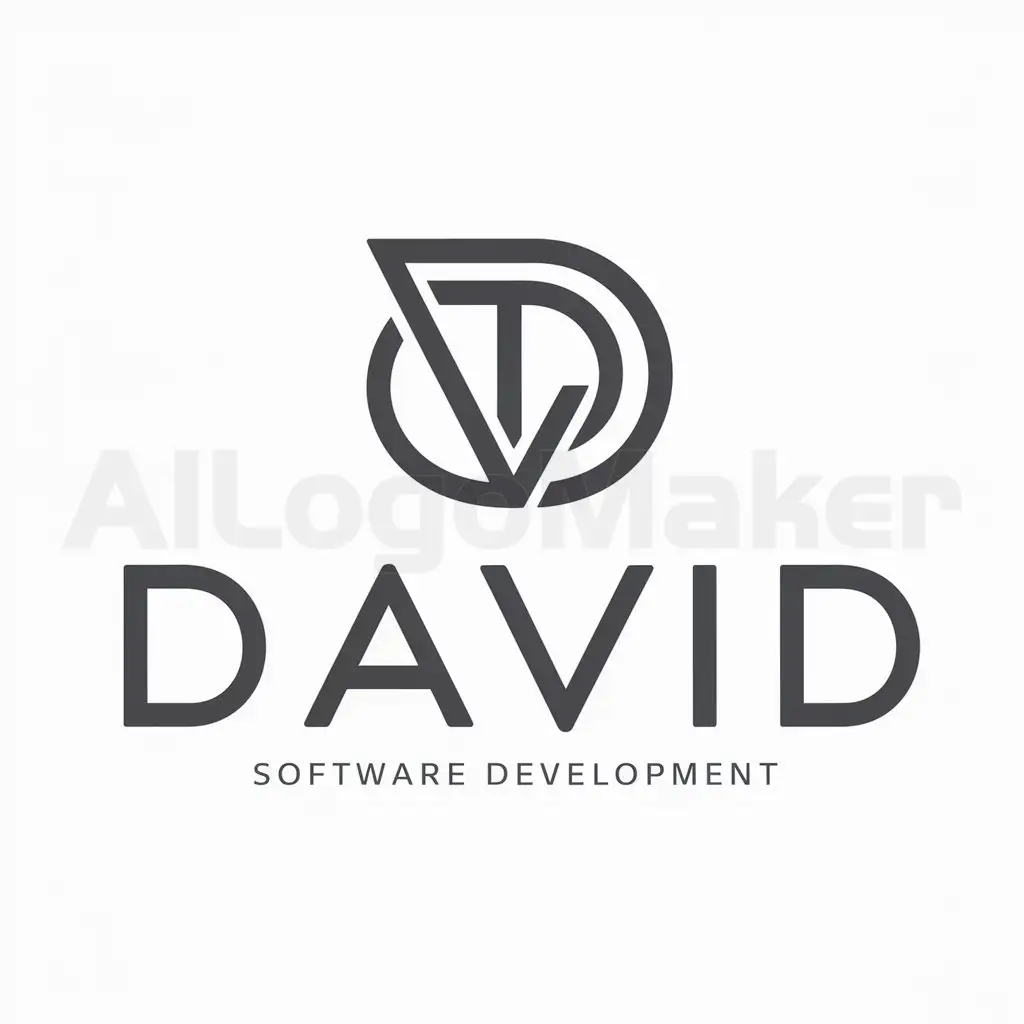 a logo design,with the text "david", main symbol:D y V,Moderate,be used in Desarrollo de Software industry,clear background