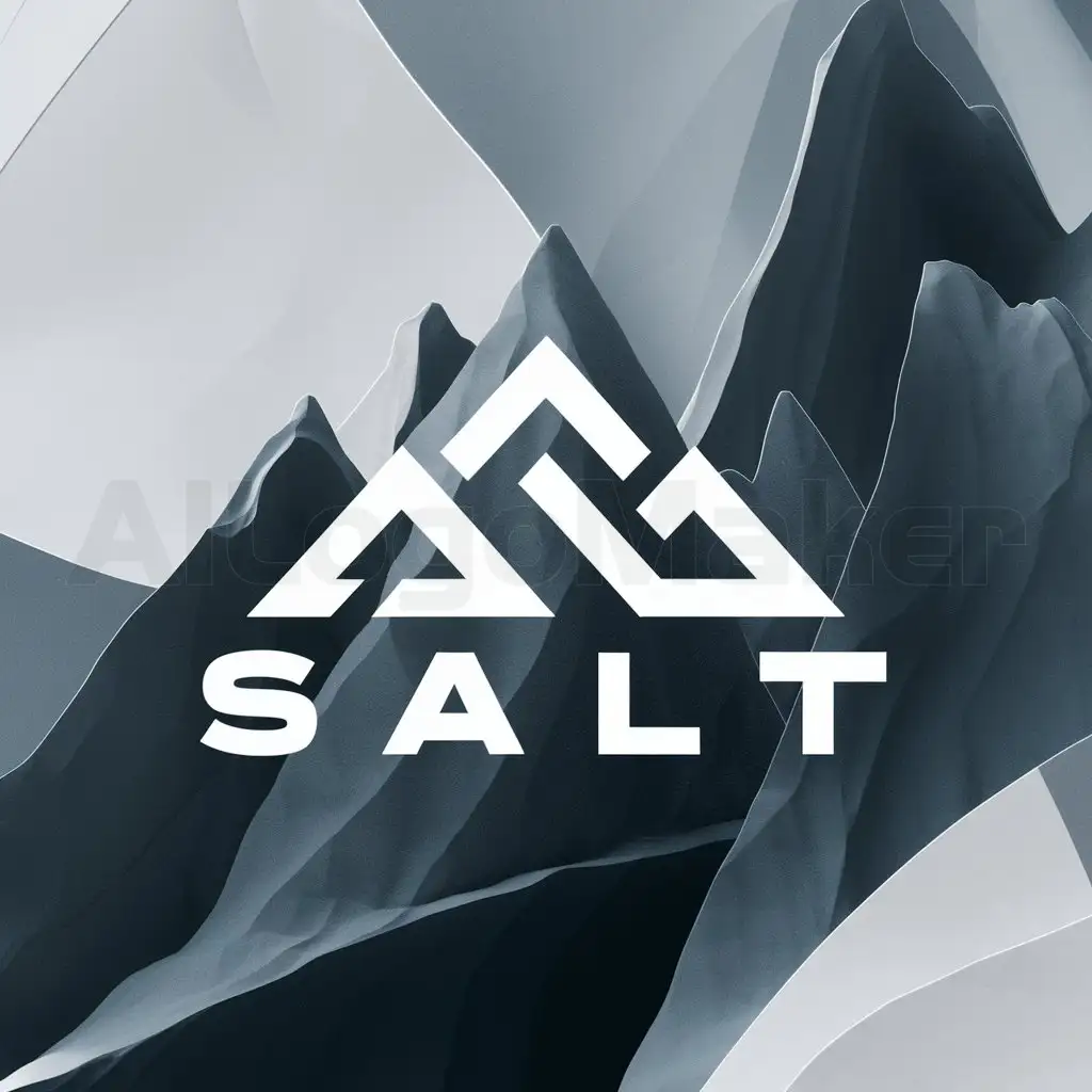 a logo design,with the text "SALT", main symbol:mountain,complex,clear background