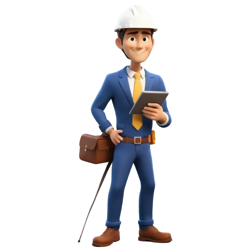 Cartoon image of an engineer