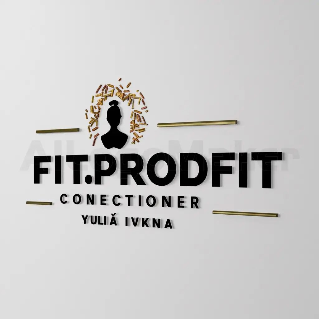 a logo design,with the text "FITPROFIT PP Confectioner Yulia Ivkina", main symbol:Fitnes desserts,Moderate,clear background