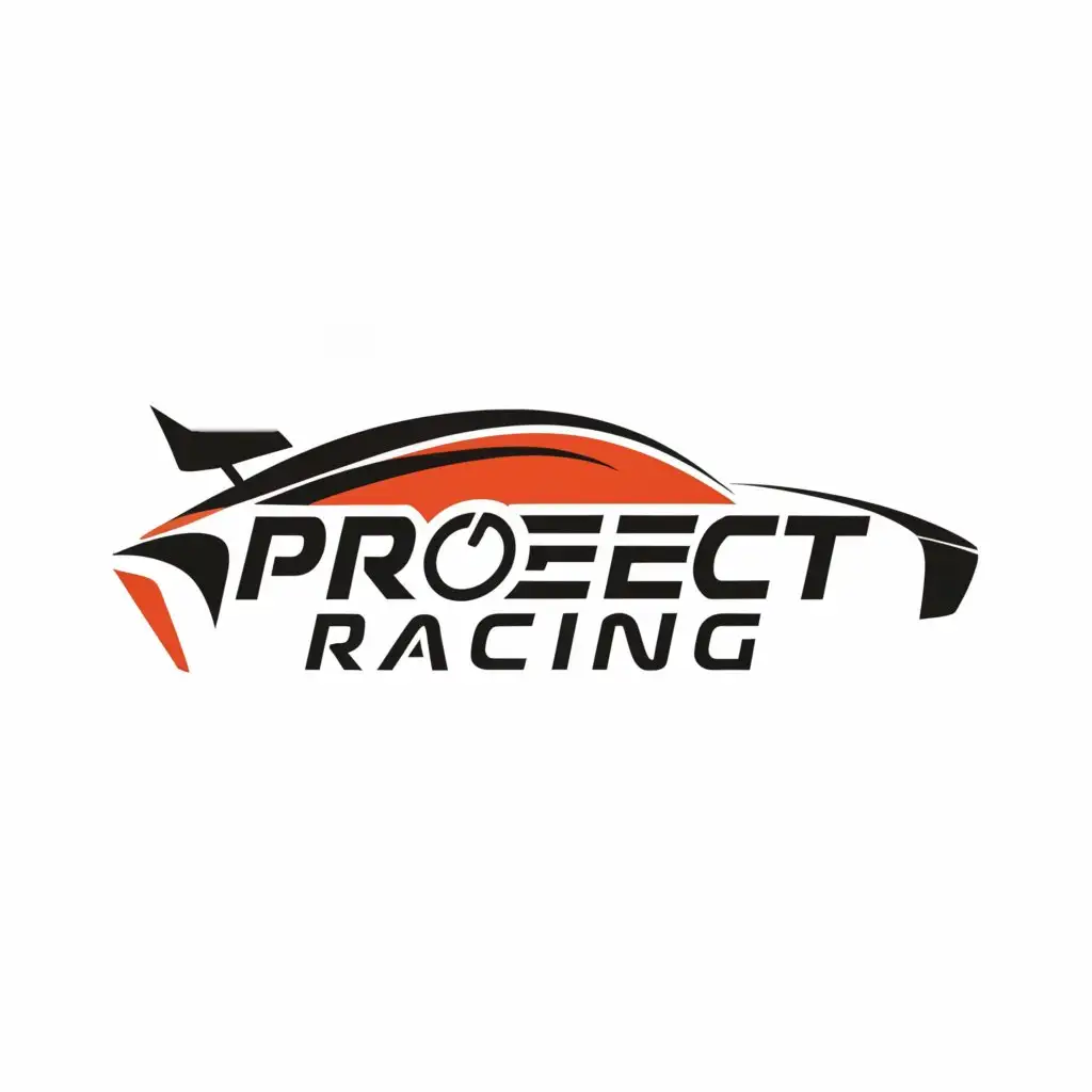 a logo design,with the text "Project Racing", main symbol:Car,Moderate,be used in Others industry,clear background