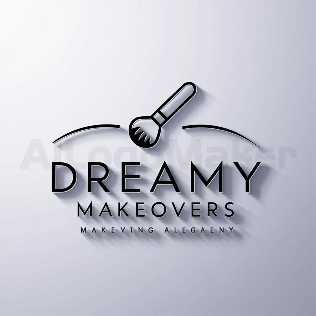 a logo design,with the text "Dreamy Makeovers", main symbol:Makeup,Minimalistic,be used in Beuty industry,clear background