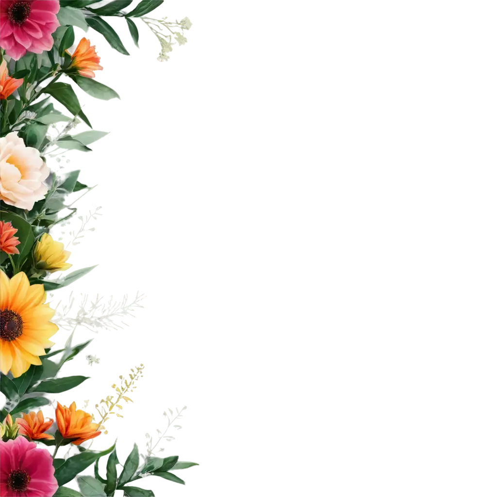Exquisite-Floral-Borders-PNG-Elevate-Your-Designs-with-HighQuality-Floral-Elements
