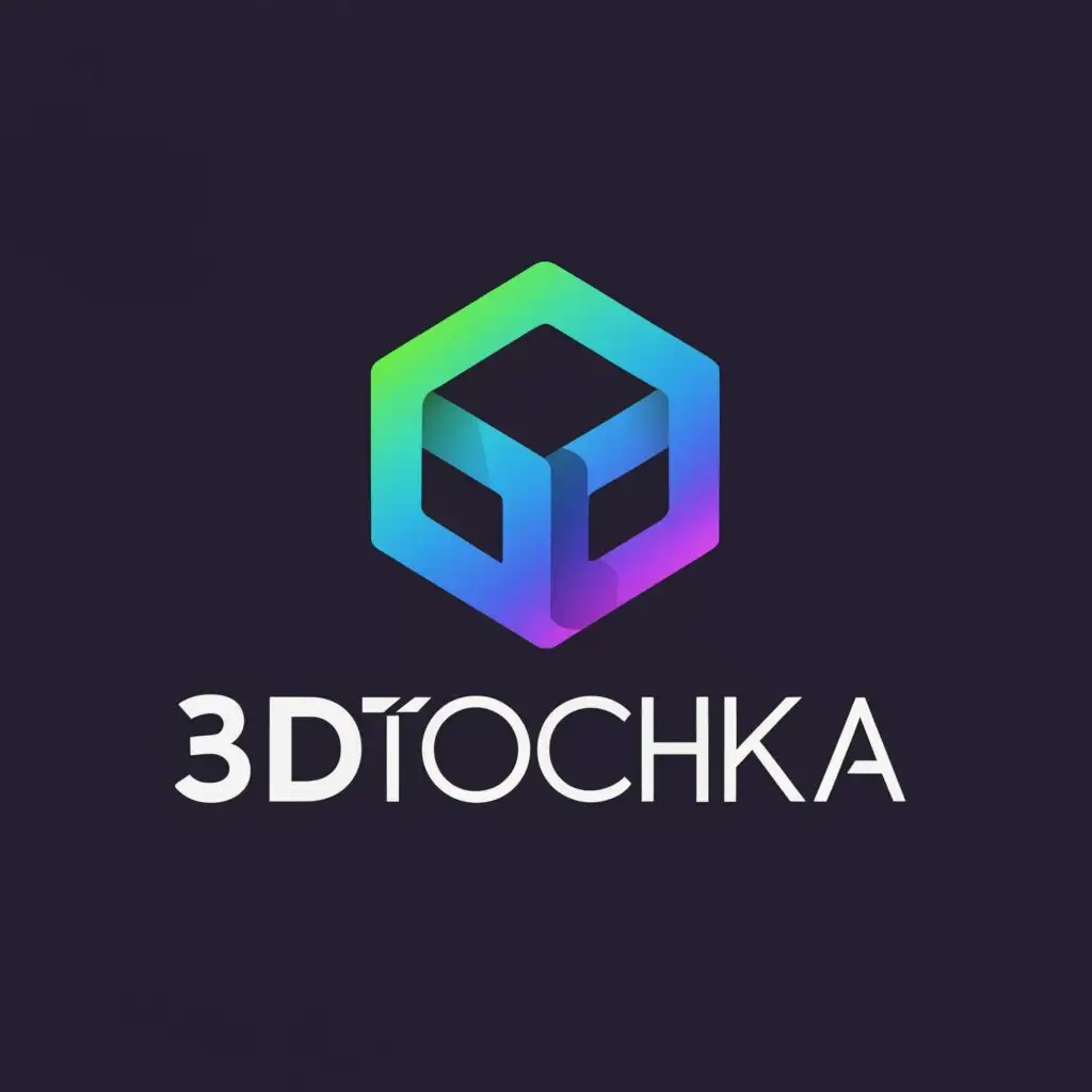 a logo design,with the text "3DTochka", main symbol:Hexagon,Moderate,clear background