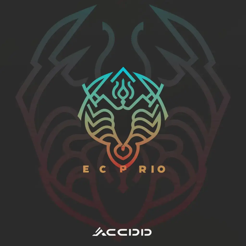 a logo design,with the text "acid esports", main symbol:Scorpio,Moderate,be used in Automotive industry,clear background