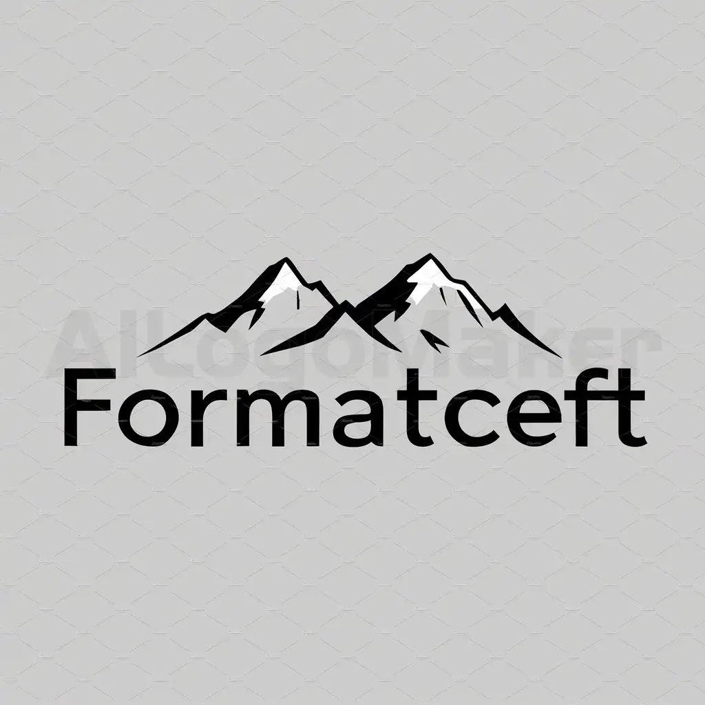 a logo design,with the text "Formatceft", main symbol:mountains,Moderate,clear background