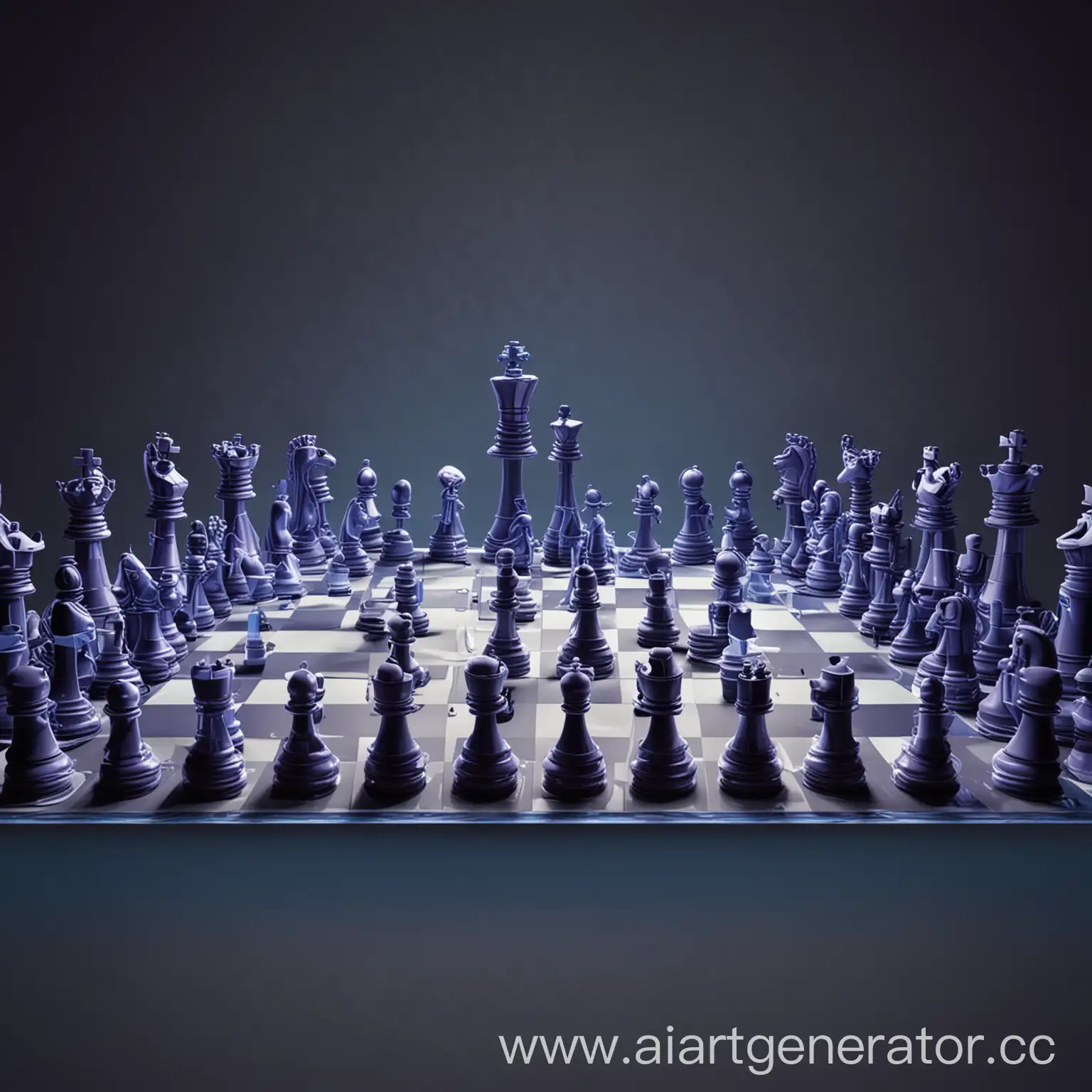Animated-3D-Chess-Championship-in-Cinematographic-BluePurple