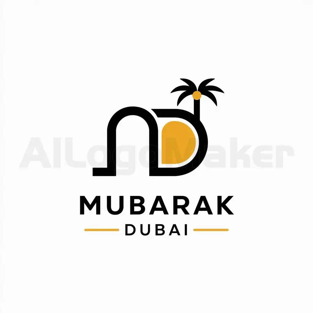 a logo design,with the text "Supermarket", main symbol:Mubarak Dubai,complex,clear background