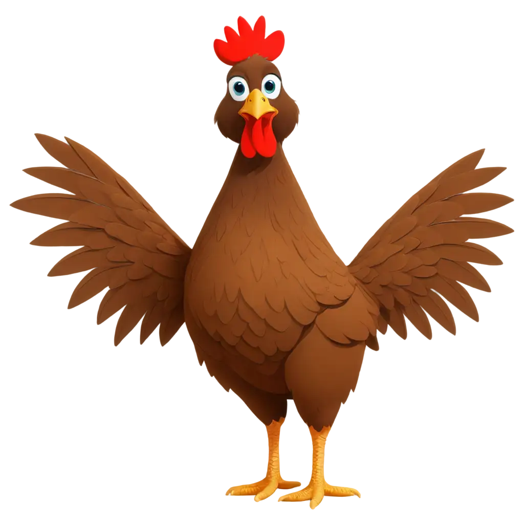 a funny cartoon hen