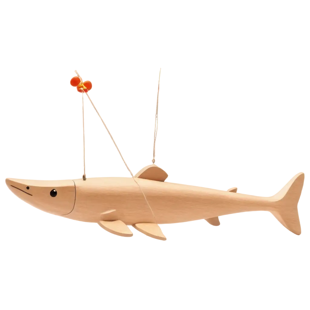 Wooden animal toy fish
