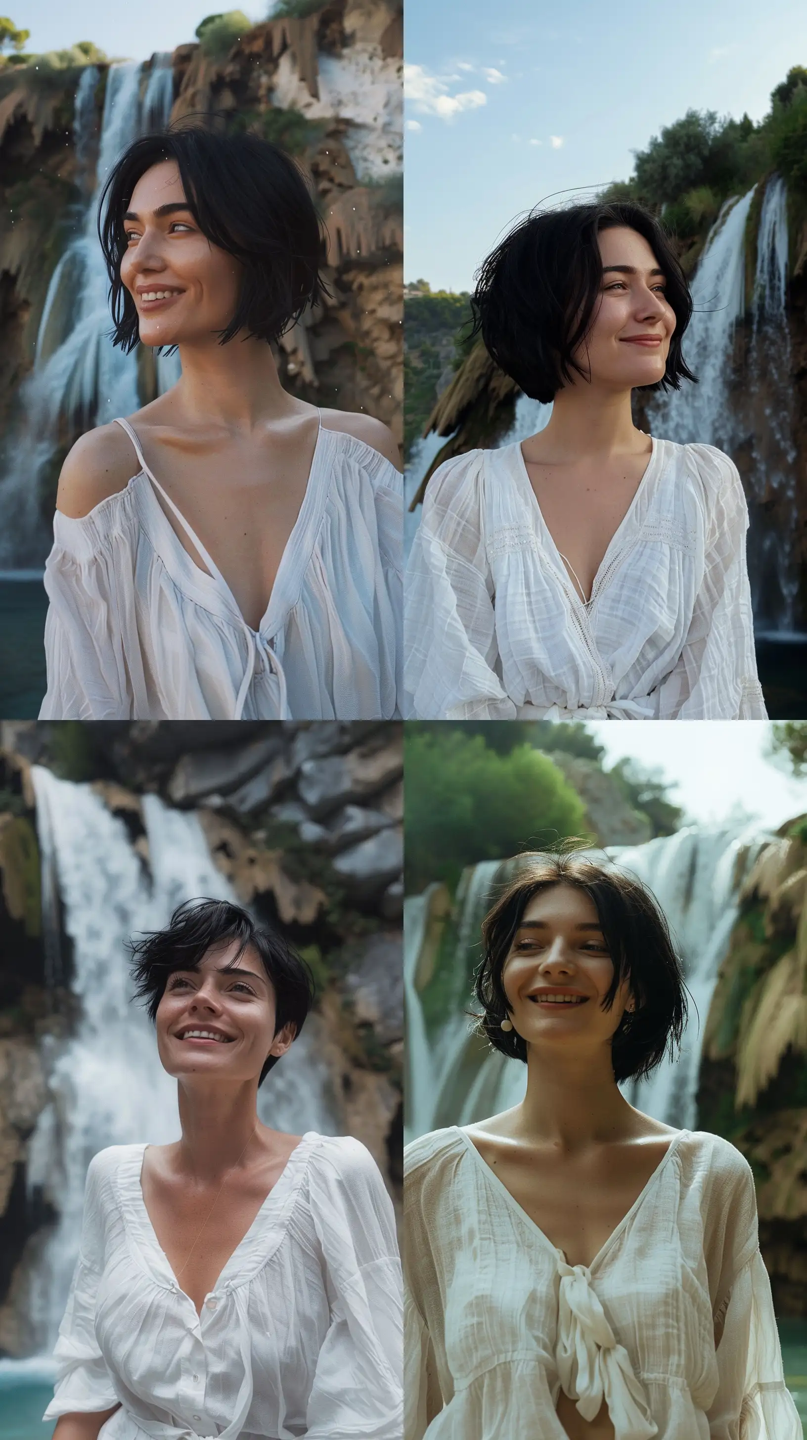 Woman-Enjoying-Antalya-Waterfall