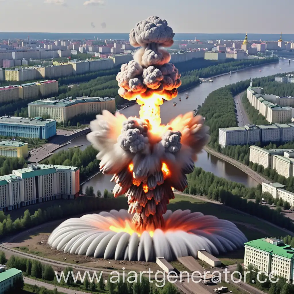 На Киев падает ядерная бомба