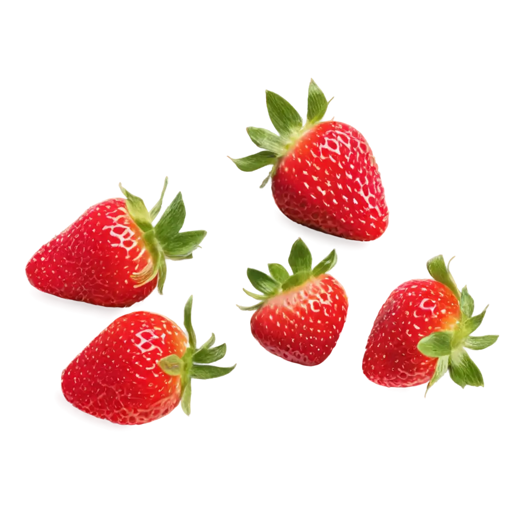 Vibrant-PNG-Image-3-Succulent-Strawberries-Perfect-for-Culinary-Blogs-and-Recipe-Websites
