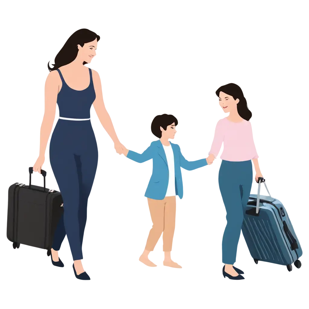 HighQuality-Vector-PNG-Mother-and-Child-Carrying-Suitcase