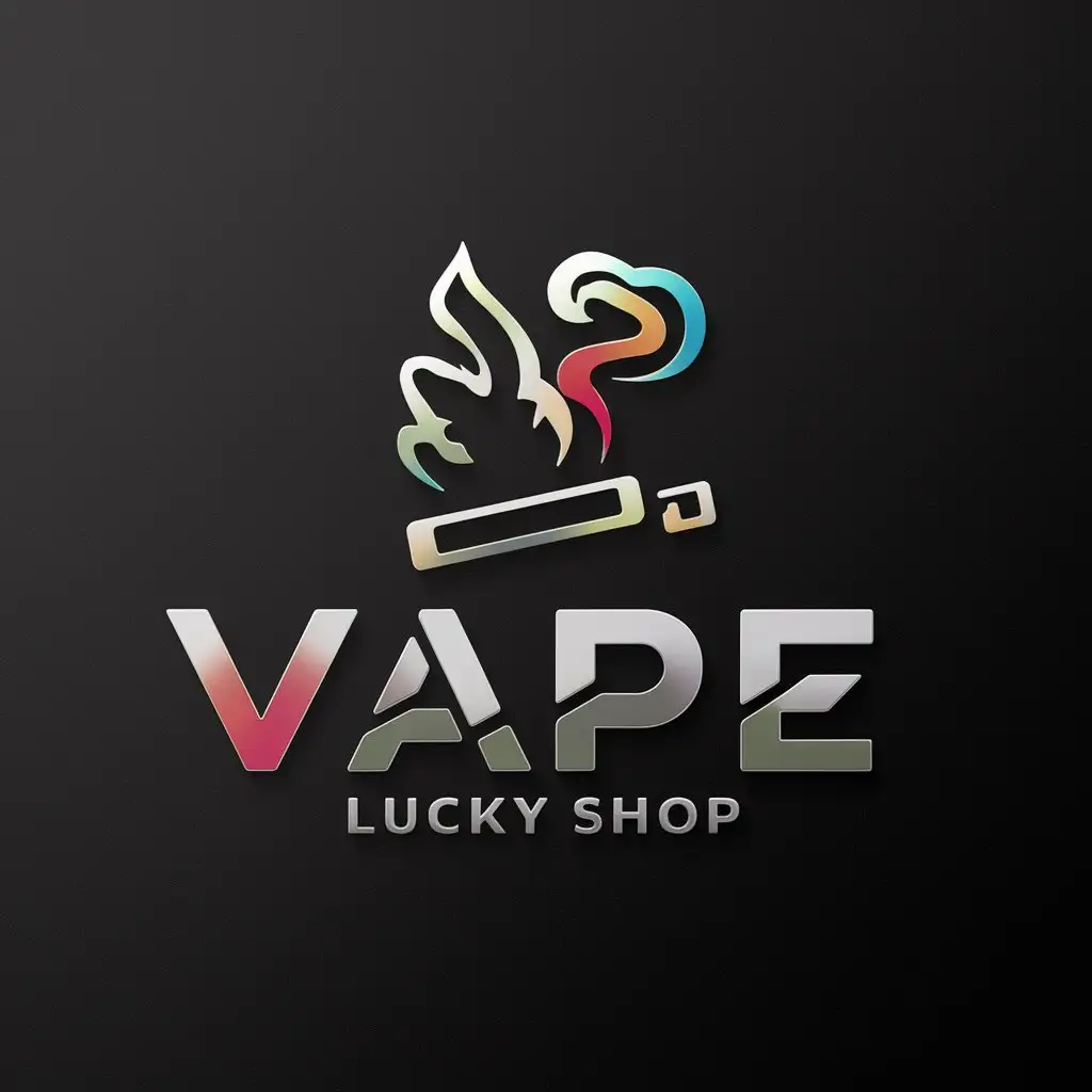 Привет, создай логотип для вейп магазина «Vape Lucky Shop”
