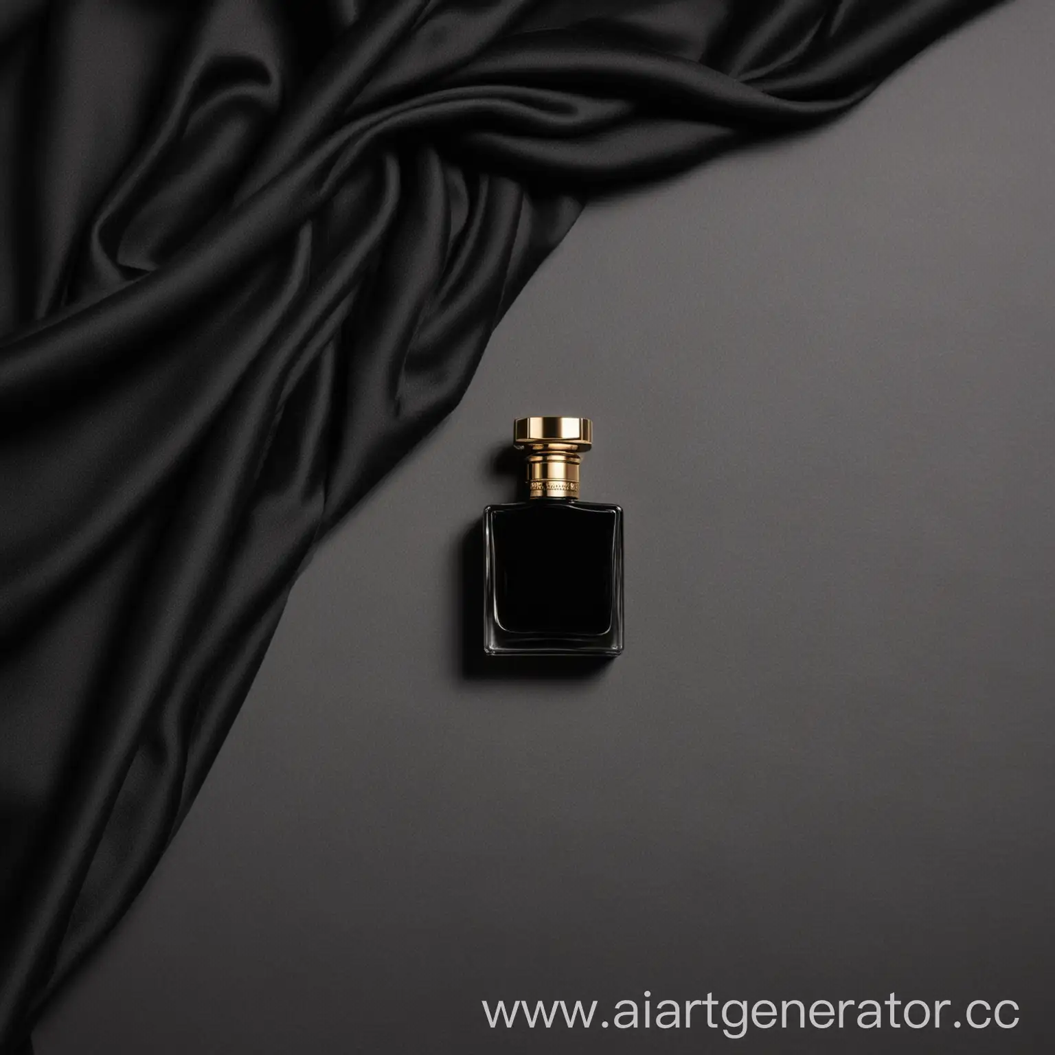Elegant-Black-Perfume-Bottle-Embraced-by-Silken-Black-Fabric